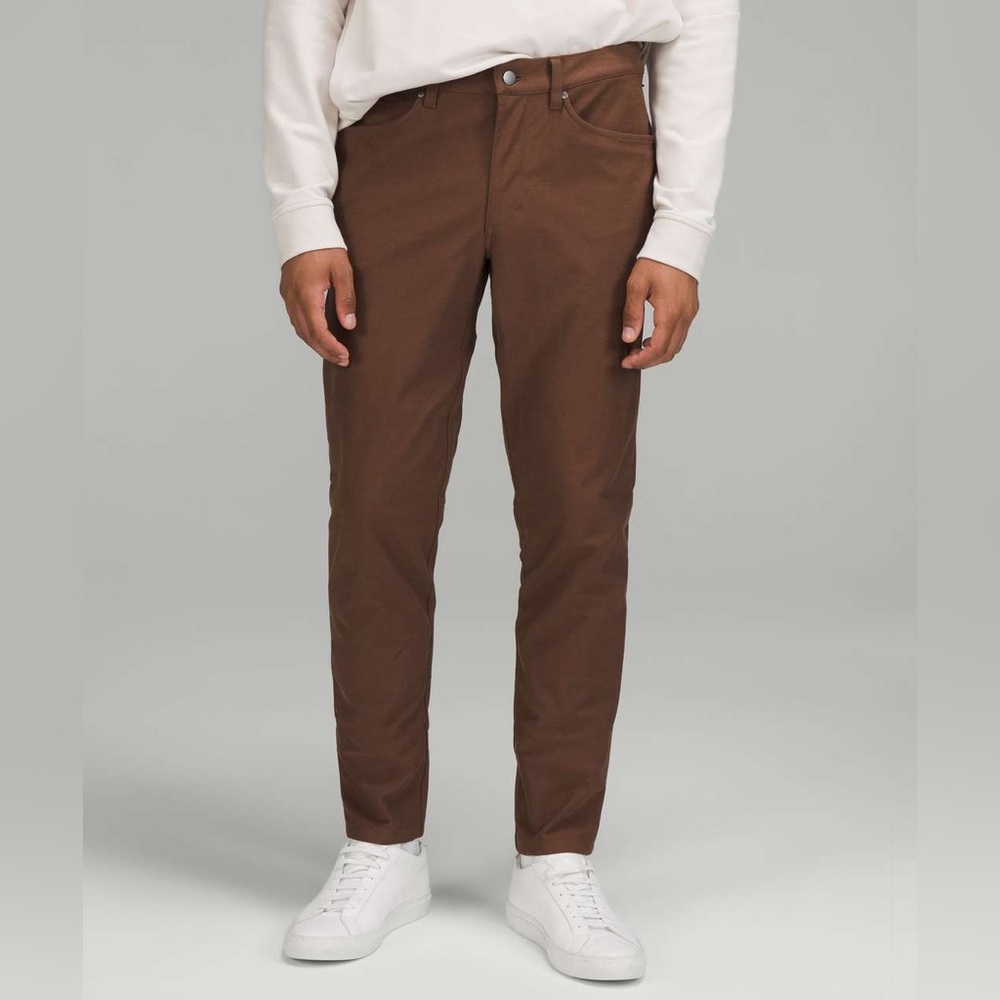 NWT Lululemon ABC Slim Fit Pant Utilitech Brown Slacks Work Pants Men Size 34